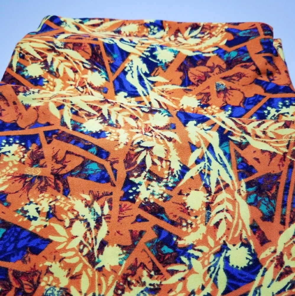 Lularoe TC leggings- orange floral
