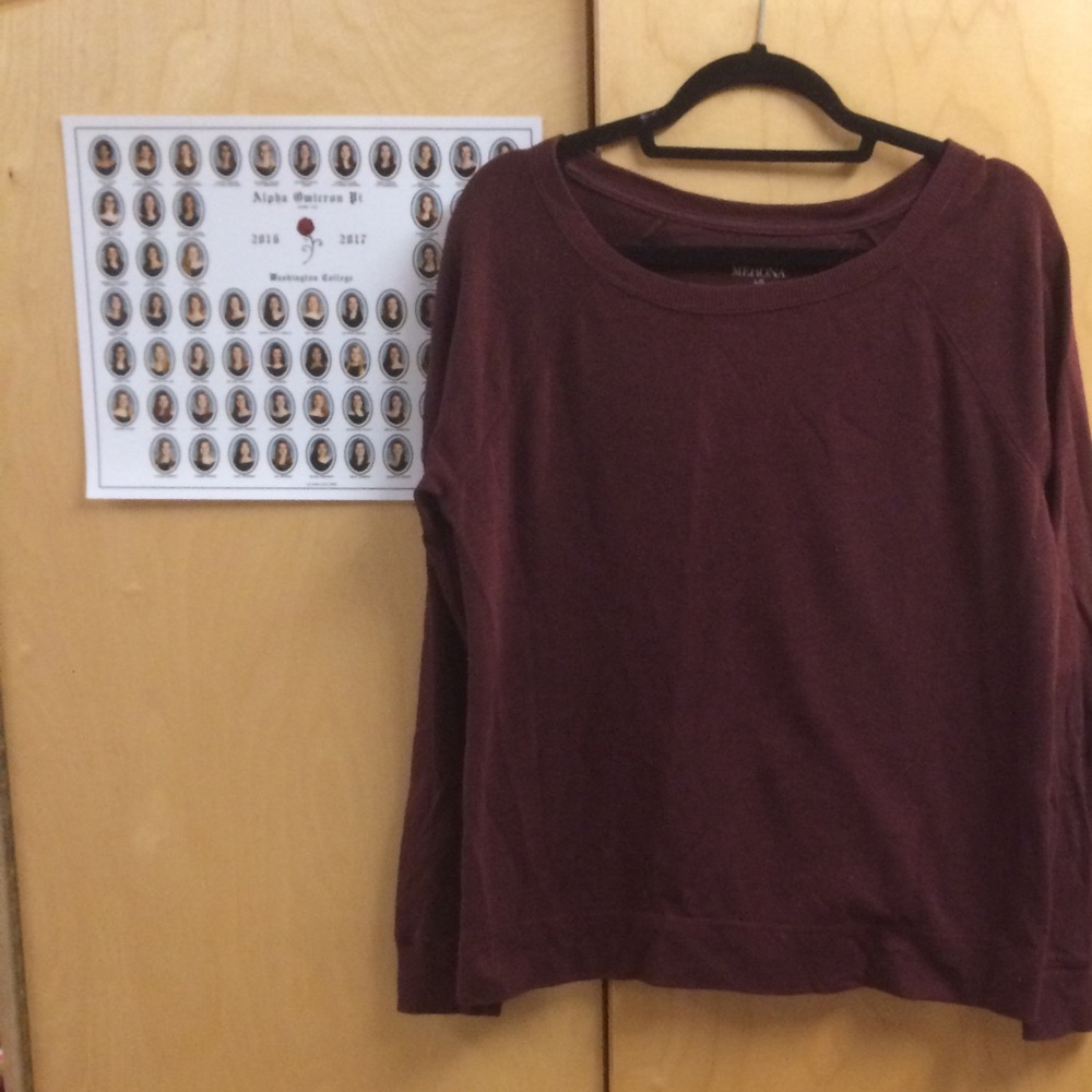 Maroon Lightweight Crewneck Sweatshirt