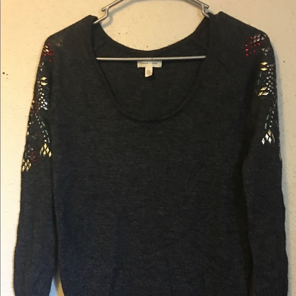 SILENCE + NOICE Grey Color Beaded Sleeves