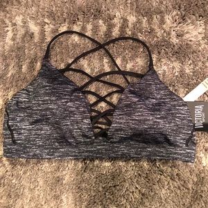Victoria’s Secret Marled Black Sports Bra - Large