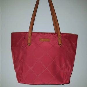 Burgundy preppy poly small vera Bradley tote