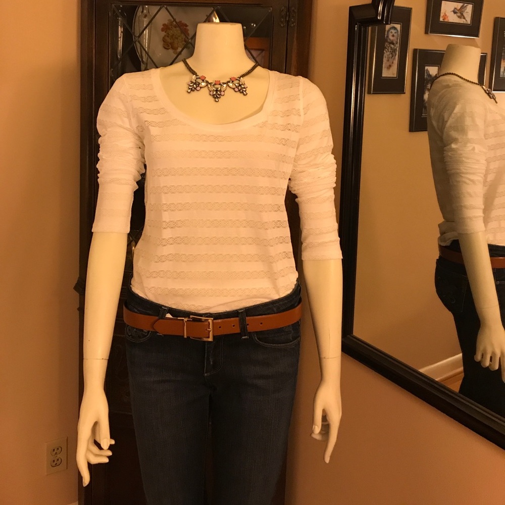 White Long Sleeved Tee