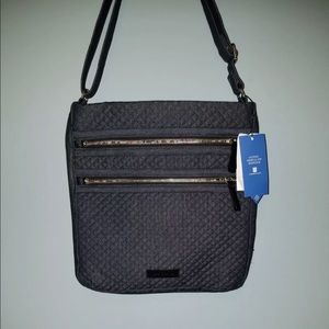 Denim navy vera Bradley triple zip hipster