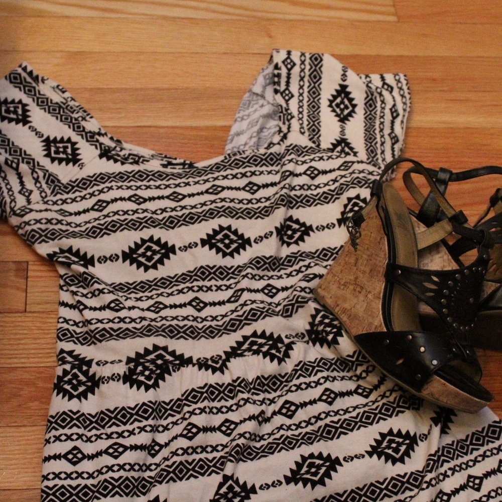 Aztec Print Skater Dress