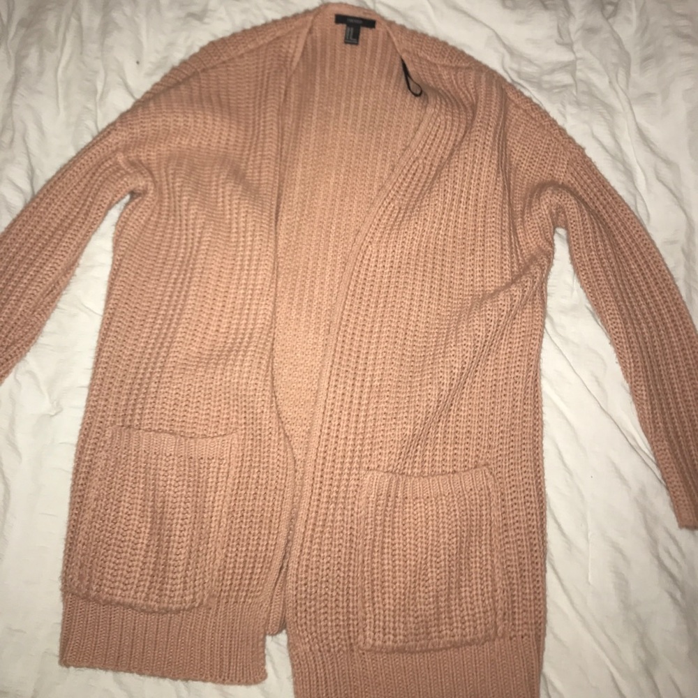 Baby pink forever 21 cardigan