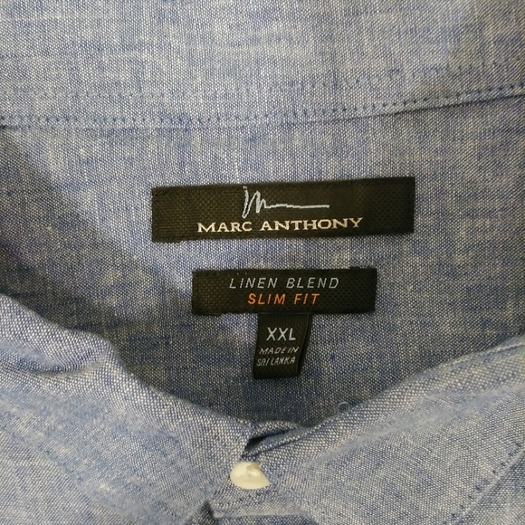 Mark Anthony Slim Fit Mens Button Down XXL - Picture 2 of 5