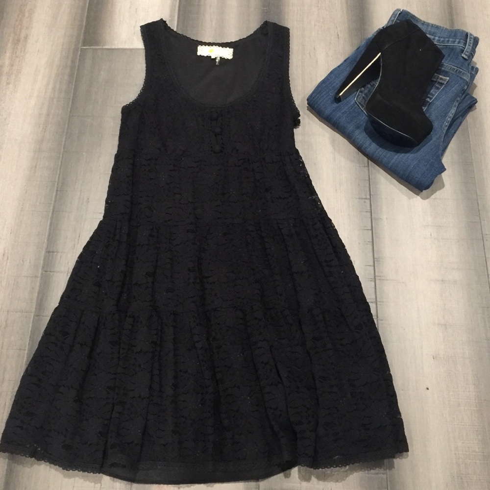 NWOT A’Reve Black Lace Dress/ Tunic