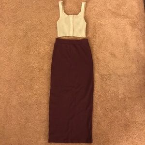 BUNDLE Outfit • Crop Top and Midi Skirt
