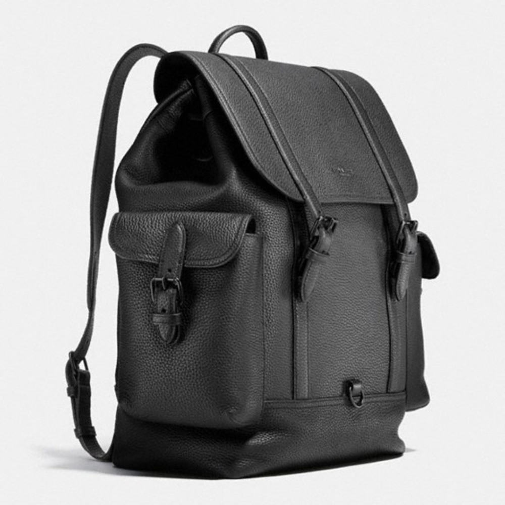 Coach's "Metropolitan Rucksack" in Black Leather - Picture 2 of 4