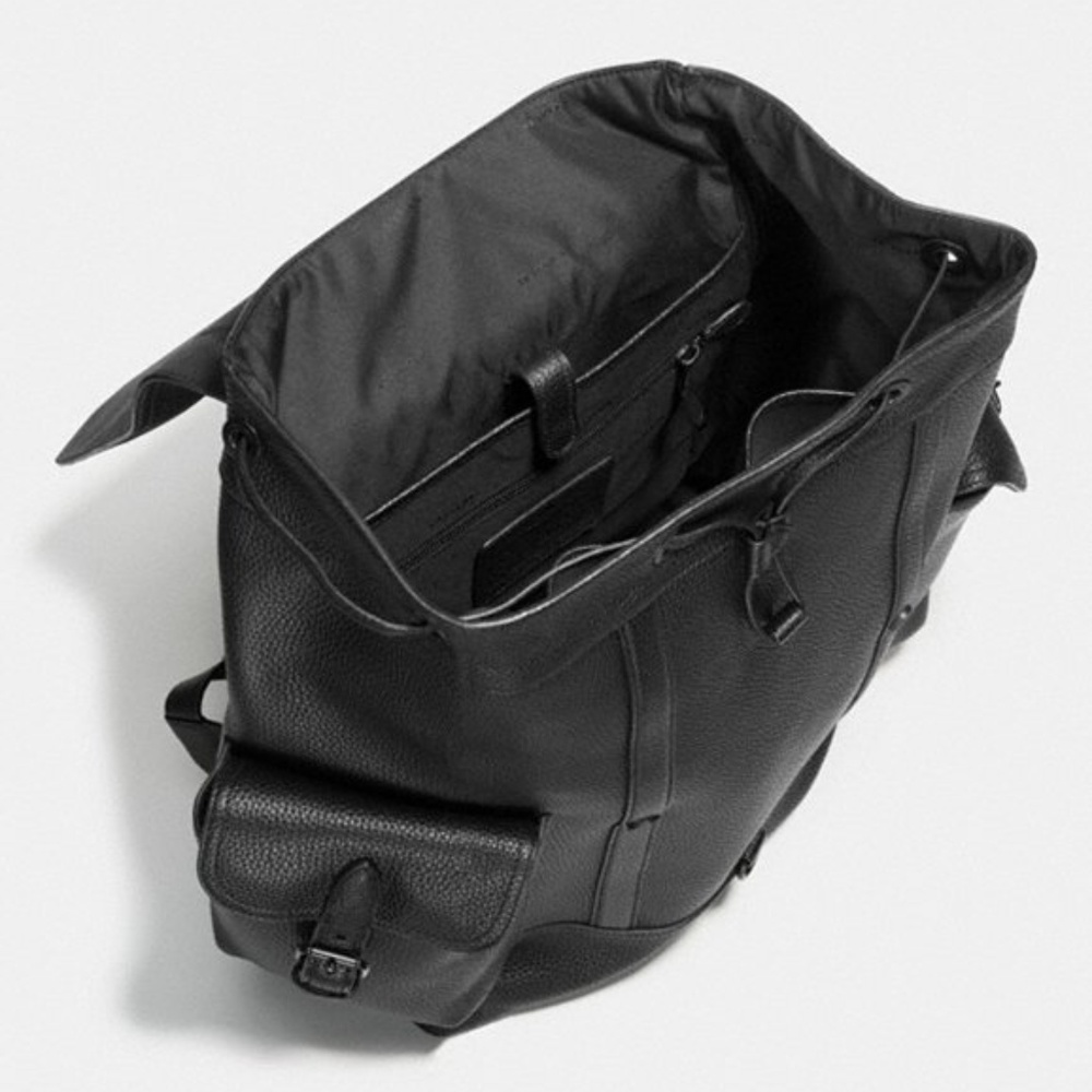 Coach's "Metropolitan Rucksack" in Black Leather - Picture 3 of 4