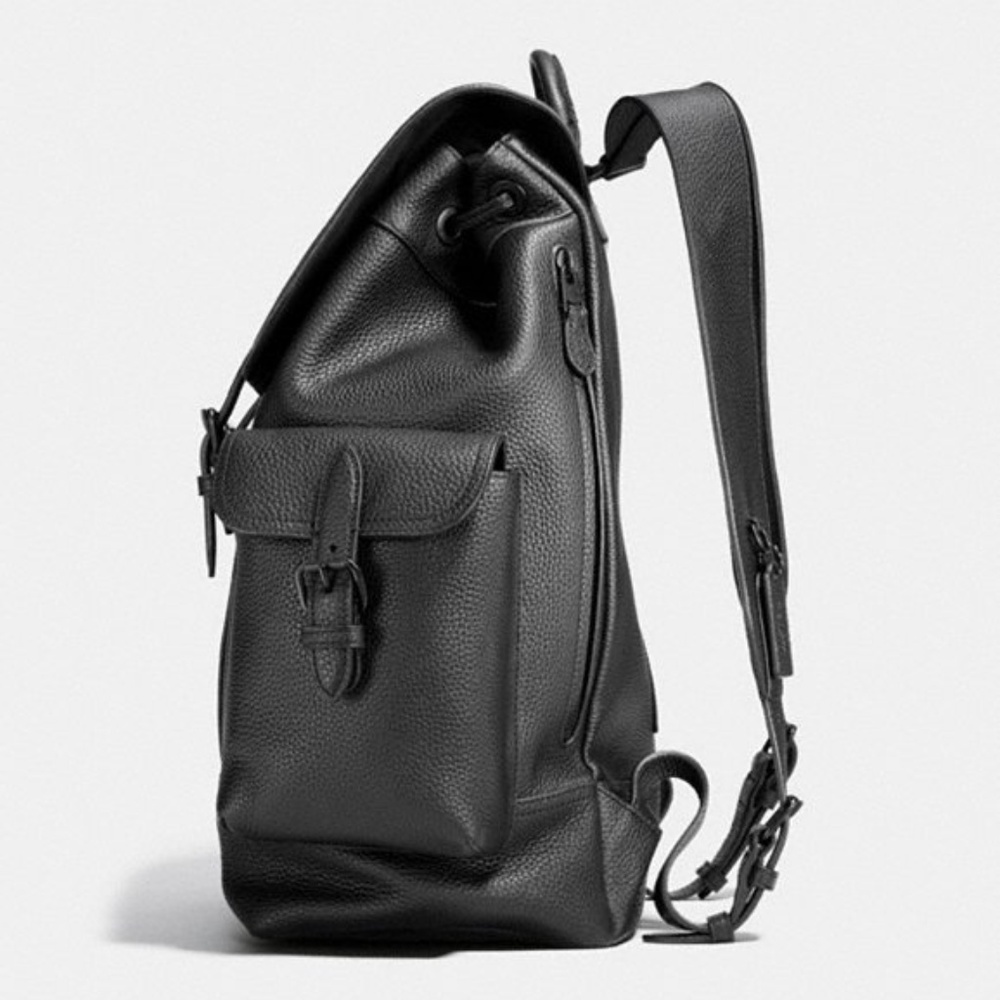 Coach's "Metropolitan Rucksack" in Black Leather - Picture 4 of 4