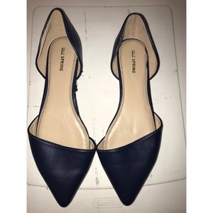 Navy Blue Pointy Toe Flats