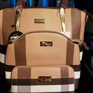 3pc Quiet Hustle Purse With Wallet