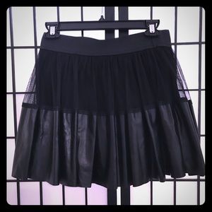 Size Small Leather And Fishnet Skirt