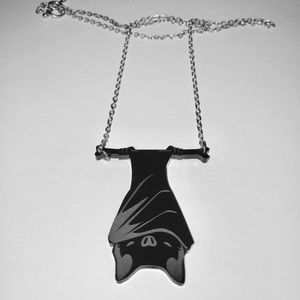 Hanging bat necklace