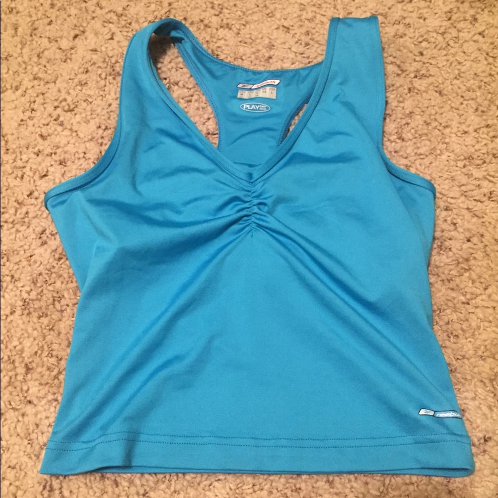 Blue Workout Crop Top
