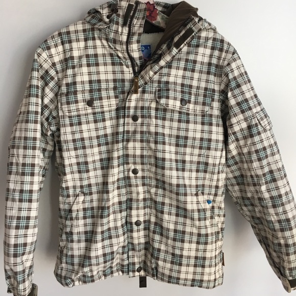 burton flannel snowboard jacket