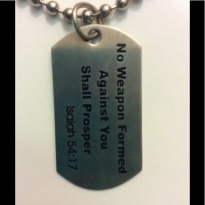 Scripture Army Tag Type Necklace