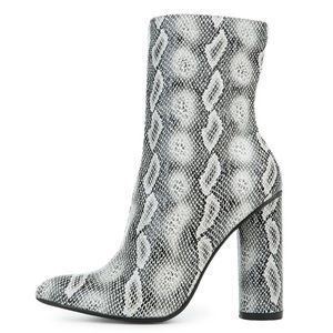 Snake skin booties