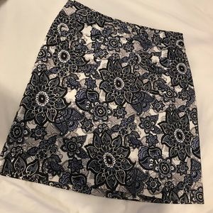 Floral Shift Skirt with Pockets