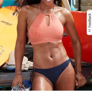 Athleta High neck keyhole bikini