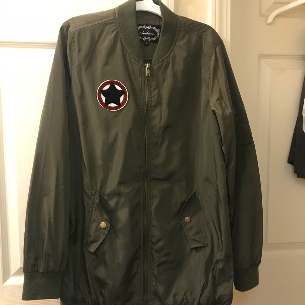 forever 21 extended bomber jacket