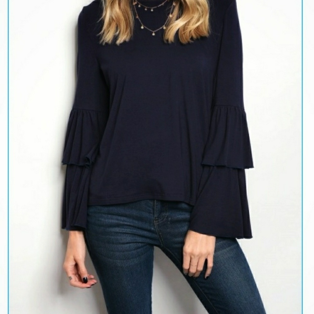 🚺🆕🌠LAST ONE🌠Long Ruffle Sleeve Top