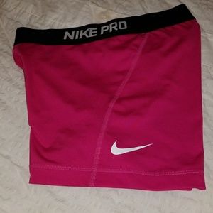 Pink Nike Pro Dri-Fit Shorts