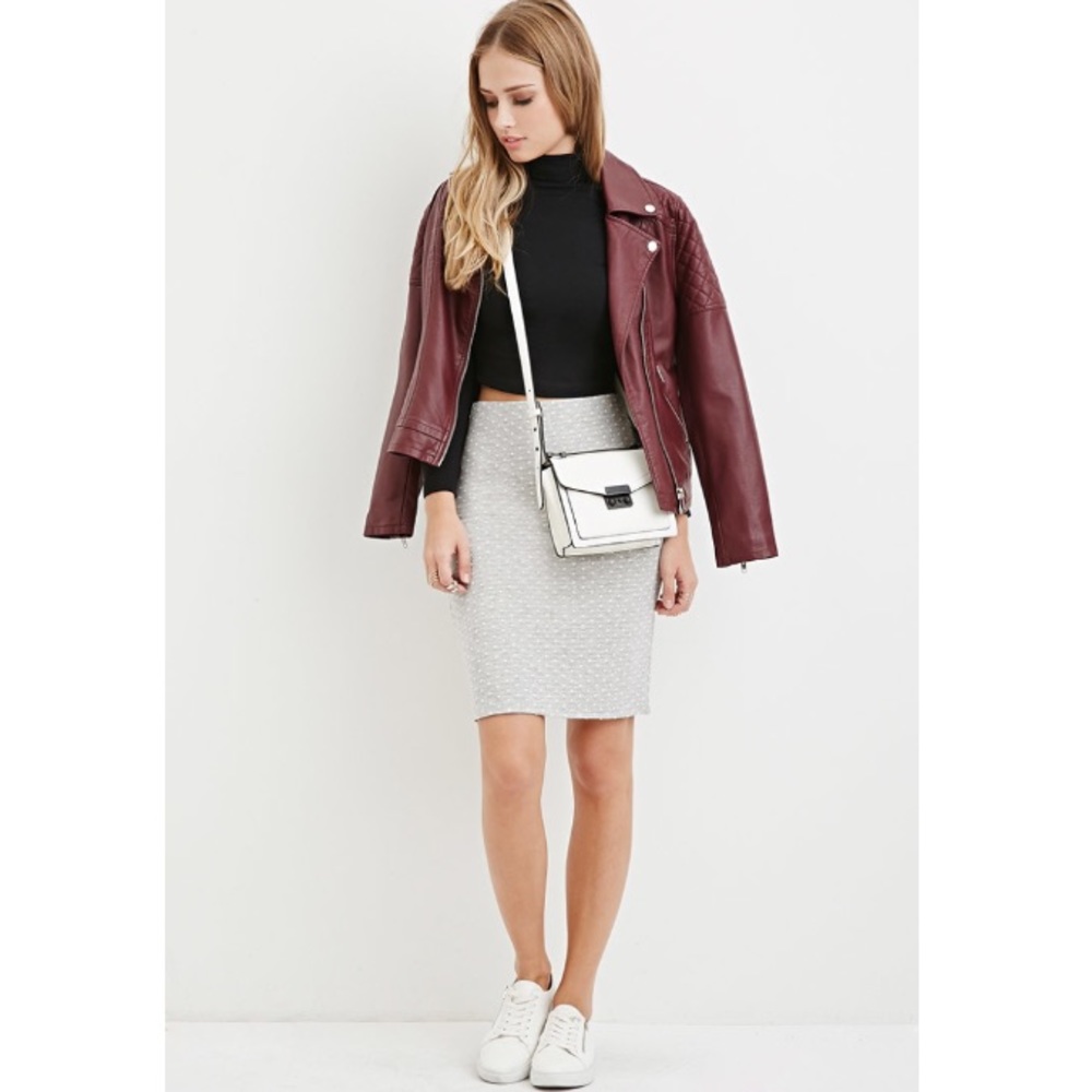 Forever 21 polka dot pencil skirt