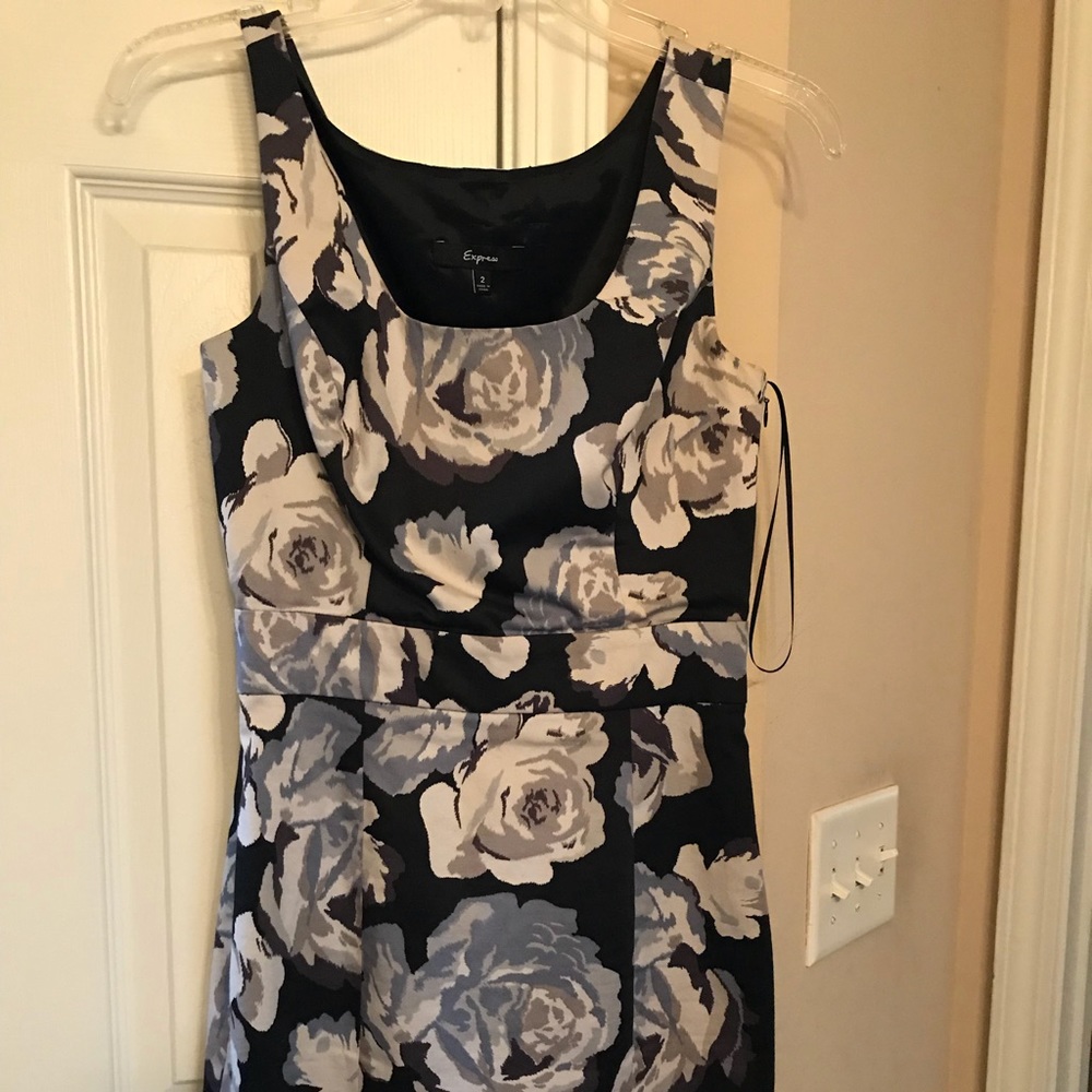 Cute black and floral dress by Express