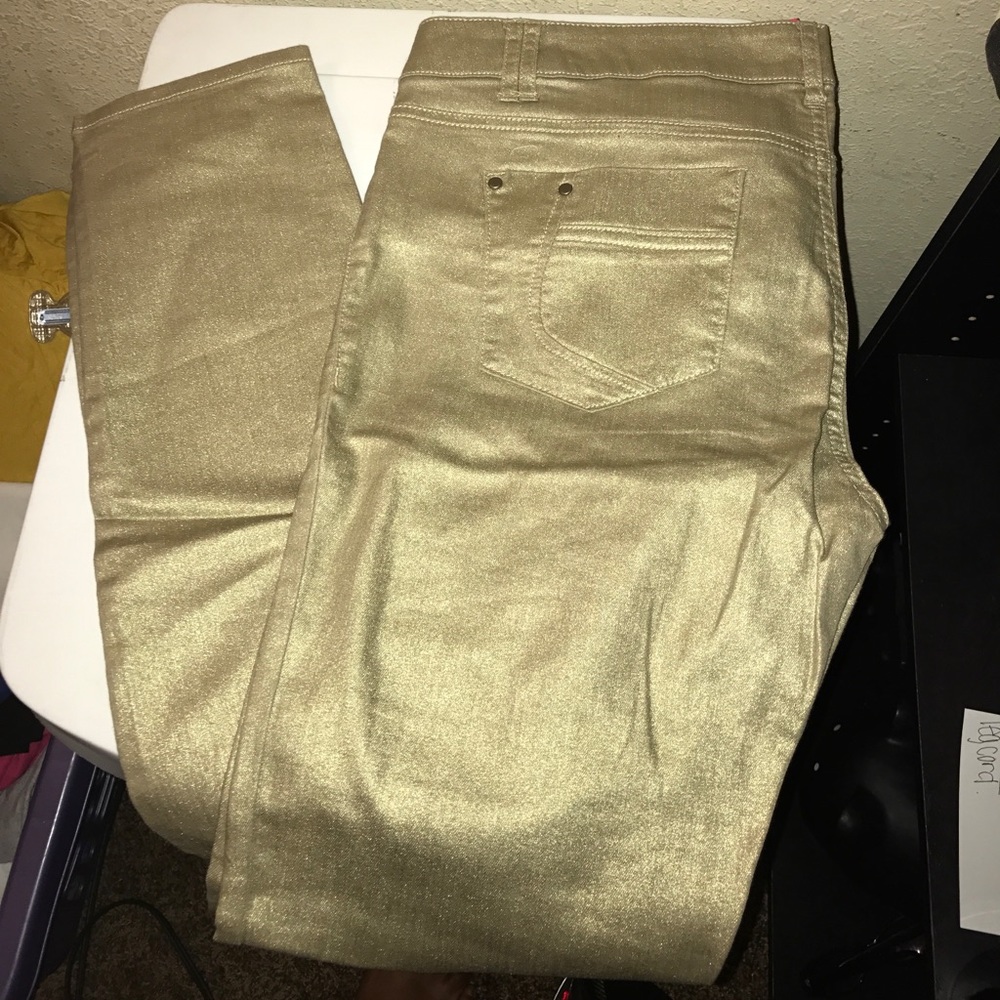 GOLD SKINNY JEANS || NEW YEARS EVE