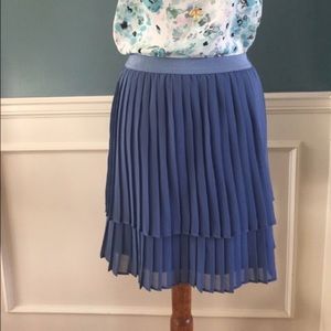 Lauren Conrad Knife Pleated Layered Skirt Flirty