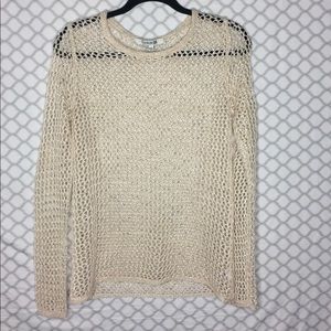 F21 GOLD MESH LONG SLEEVE SHIRT
