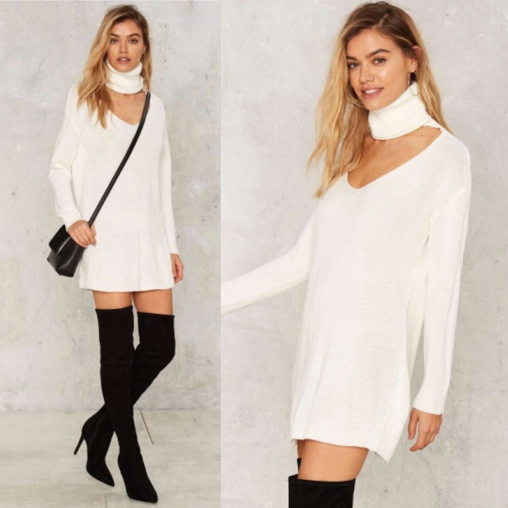 Nasty Gal Angelica Mini Sweater Dress - Picture 2 of 4