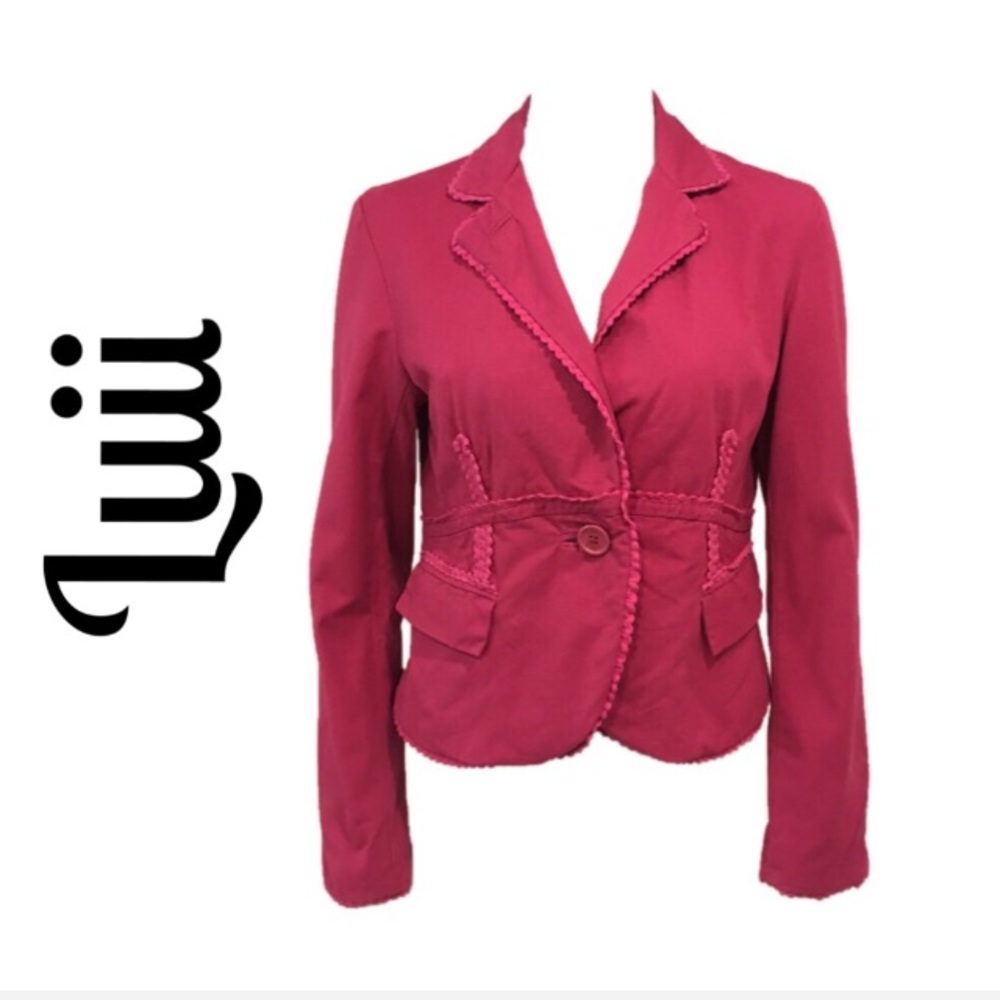 🆕 Luii Pink Tailored Cotton Lined Jacket Large