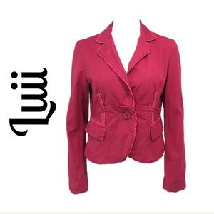 🆕 Luii Pink Tailored Cotton Lined Jacket Large