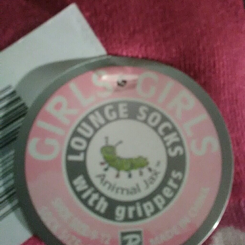 Girls lounge socks w/grippers - Picture 2 of 3