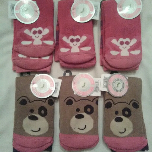 Girls lounge socks w/grippers - Picture 3 of 3