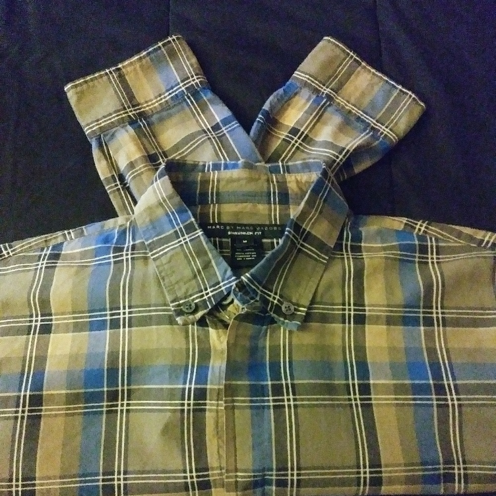 $198 MarcJacobs Plaid/Olive Multi Check MOD/SZ M
