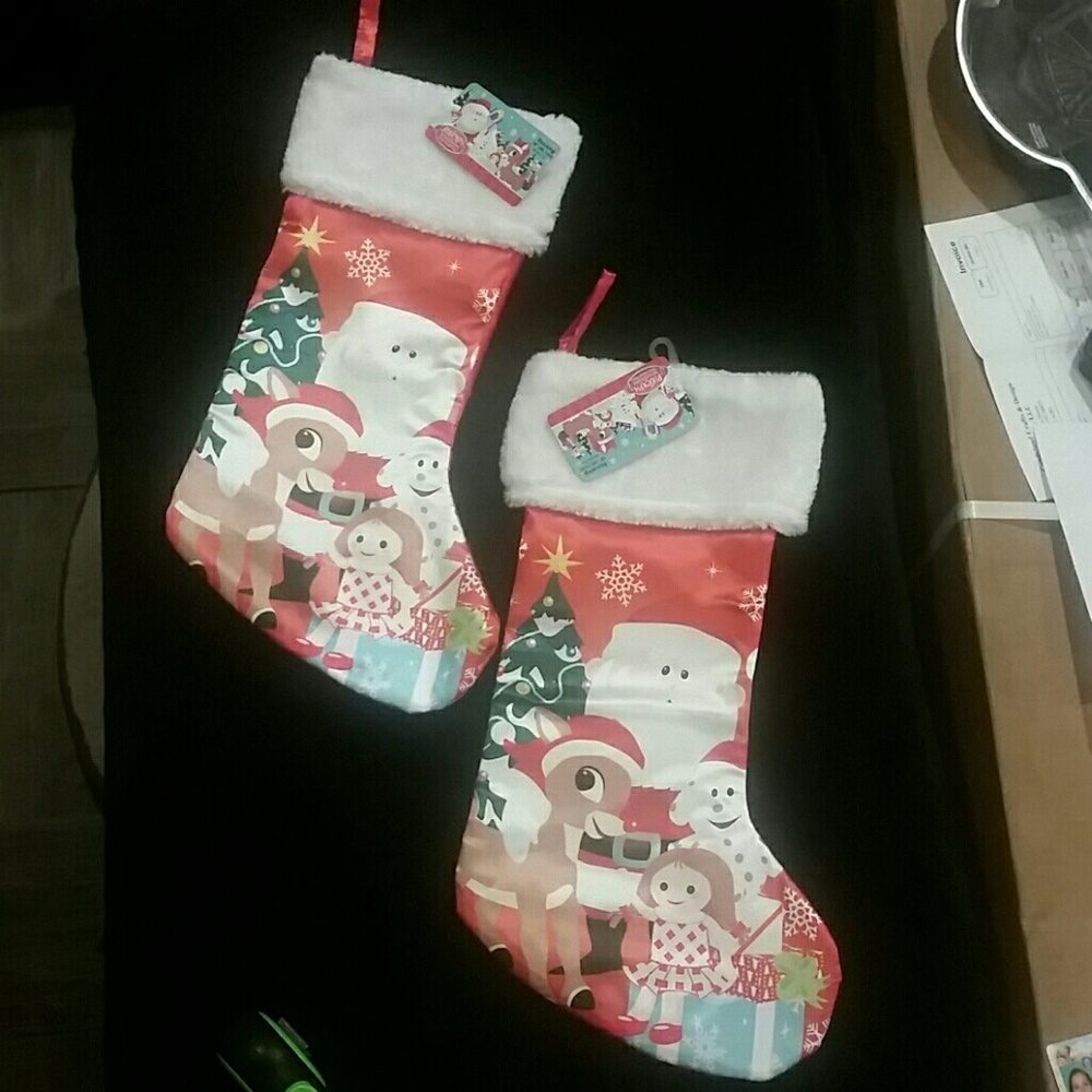 2 new Rudolph Christmas Stockings Full Size
