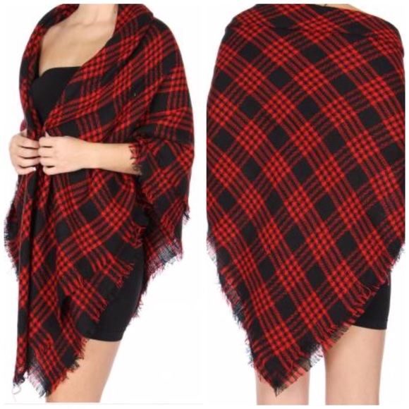 ❌SOLD OUT❌Plaid Blanket Scarf - Picture 3 of 7