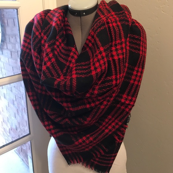 ❌SOLD OUT❌Plaid Blanket Scarf - Picture 4 of 7