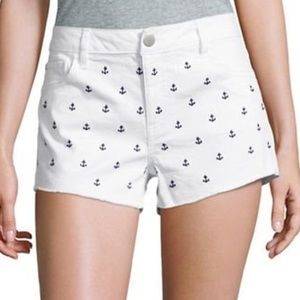 Lord & taylor white anchor navy shorts 27 new