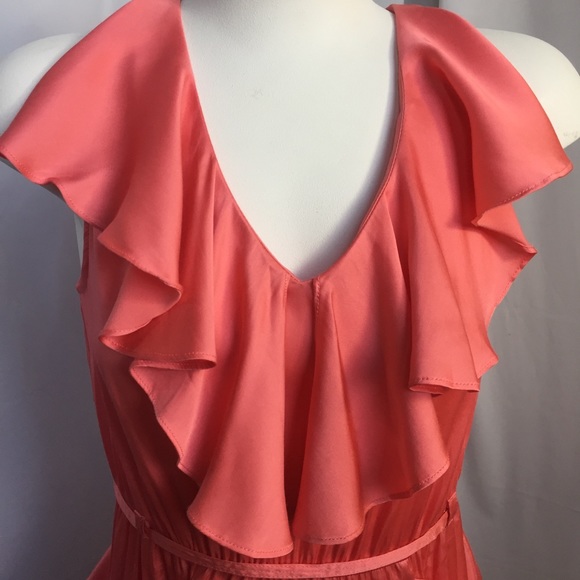 NAKED ZEBRA Coral Ruffle Dress Small - Picture 2 of 8