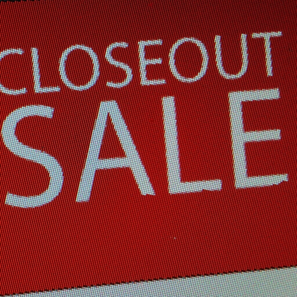 All clothing items marked down for sale