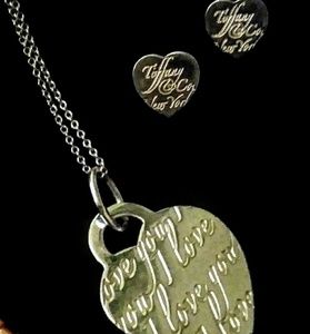 🌟TIFFANY'S - "NOTES"  PENDANT NECKLACE & EARRINGS