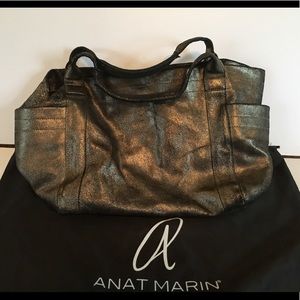 Gunmetal Gold Anat Marin leather Bag