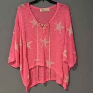 Vintage Havana pink with white star sweater