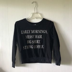 Crop top sweatshirt.