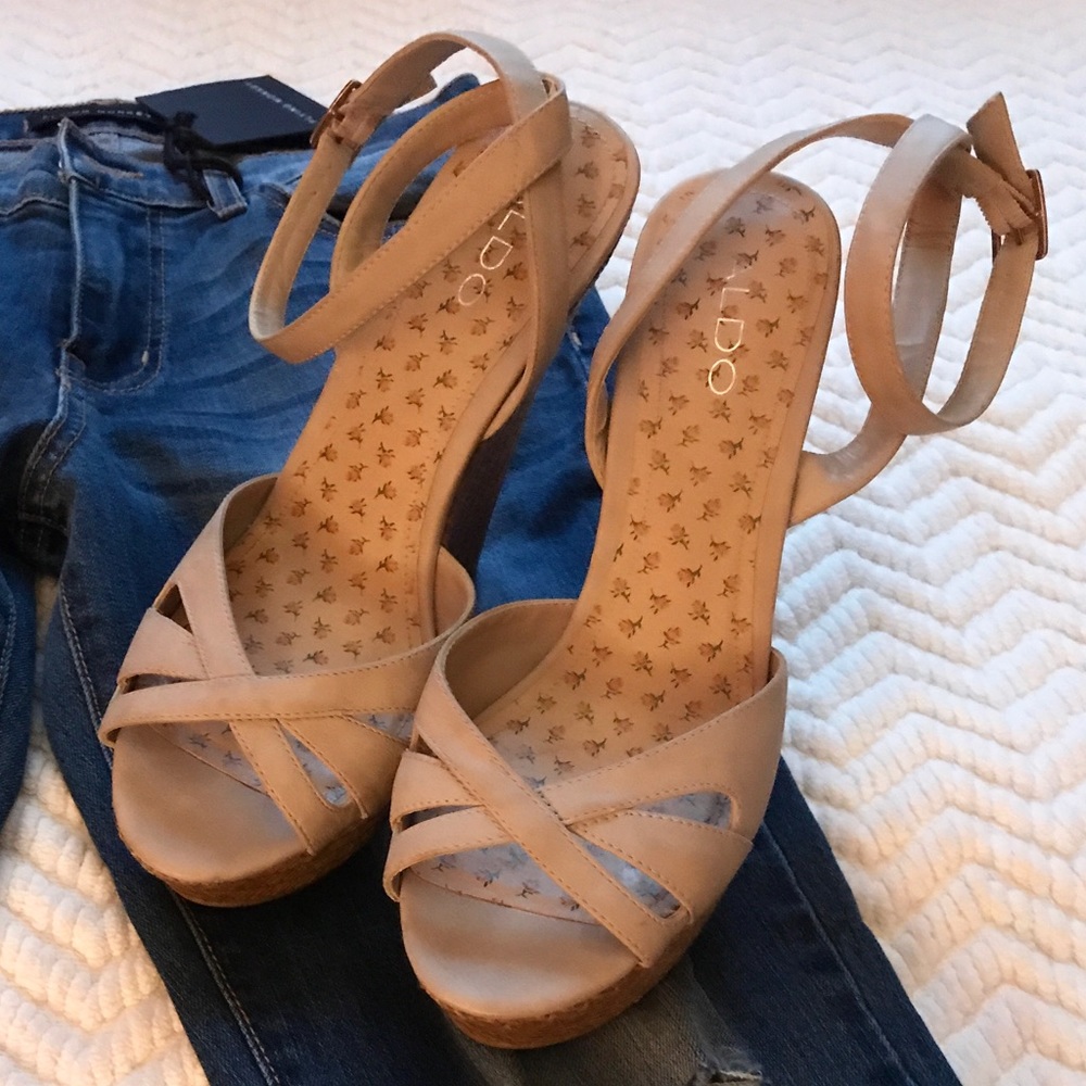 Aldo Open Toe Strappy Espadrilles